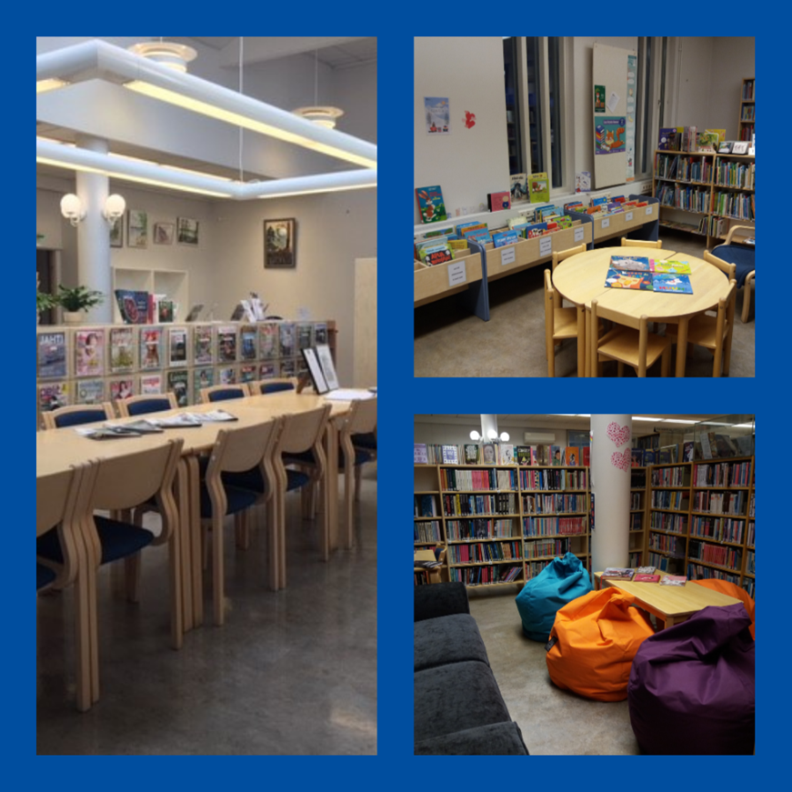 Kuvia sisältä kirjastosta